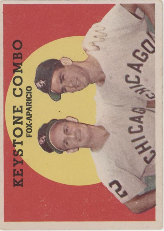 Keystone Combo 1959 Topps Nellie Fox / Luis Aparicio 408 VG - EX 2 - Collector Store LLC