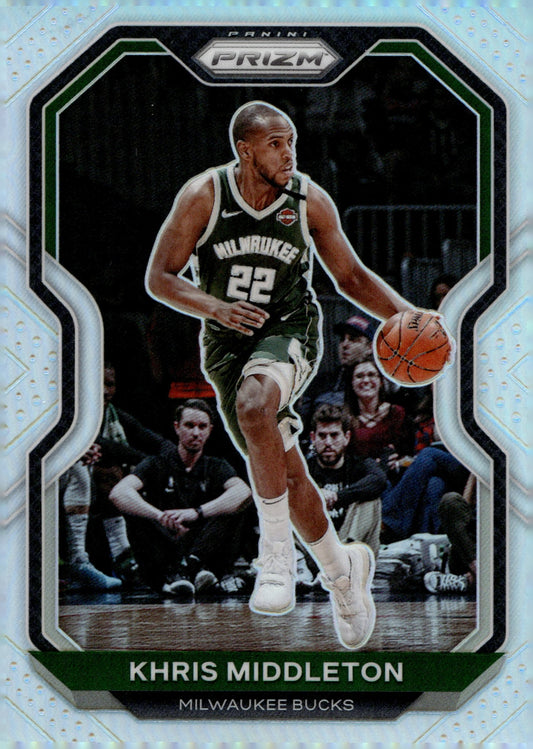 Khris Middleton 2020 - 21 Panini Prizm Silver Prizm #92 - Collector Store LLC