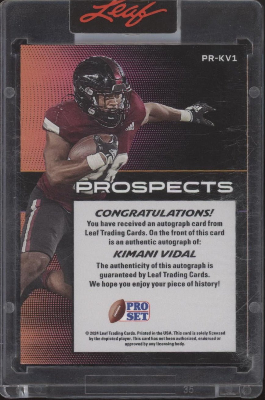 Kimani Vidal 2024 Leaf Pro Set Prospects Auto #PR - KV1 - Collector Store LLC