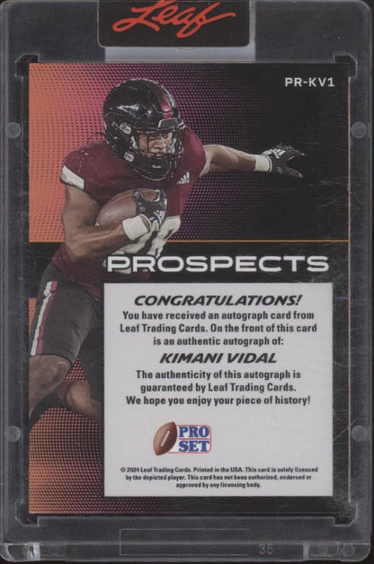 Kimani Vidal 2024 Leaf Pro Set Prospects Auto #PR - KV1 - Collector Store LLC