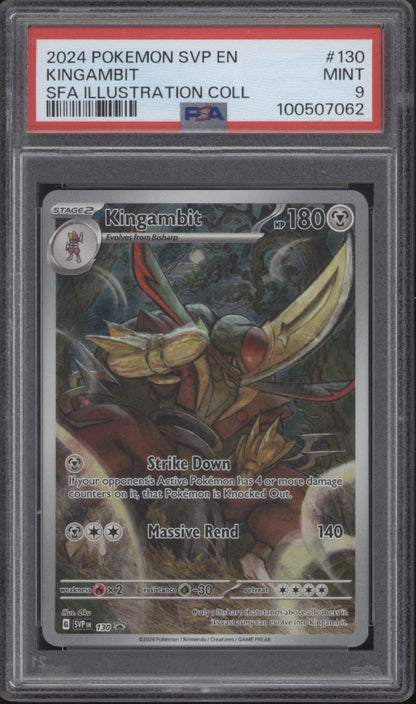 Kingambit Pokemon Scarlet & Violet Promo SFA Illustration Collection #130 PSA 9 Kingambit Pokemon Scarlet & Violet Promo SFA Illustration Collection #130 PSA 9