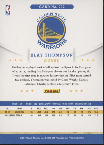 Klay Thompson 2012 - 13 Panini Hoops #232 - Collector Store LLC