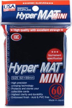 KMC Small Sleeves USA Pack Hyper Matte Black 60 Ct. - Collector Store LLC