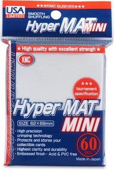 KMC Small Sleeves USA Pack Hyper Matte White 60 Ct. - Collector Store LLC