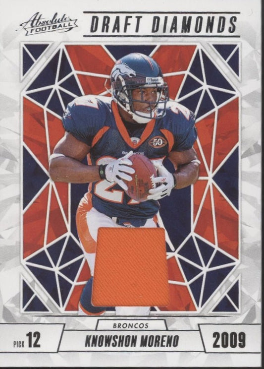 Knowshon Moreno 2024 Panini Absolute Draft Diamonds Swatch #DDJ - KMO - Collector Store LLC
