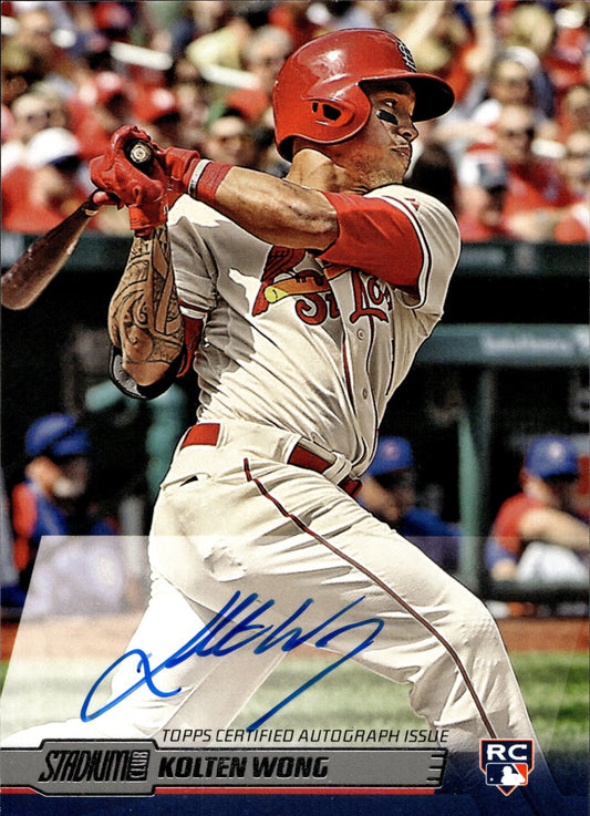 Kolten Wong 2014 Topps Stadium Club RC Auto #SCA - KW - Collector Store LLC