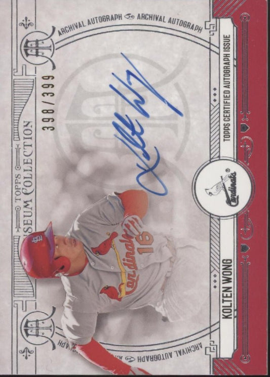 Kolten Wong 2015 Topps Museum Collection Auto 398/399 #AA - KW - Collector Store LLC