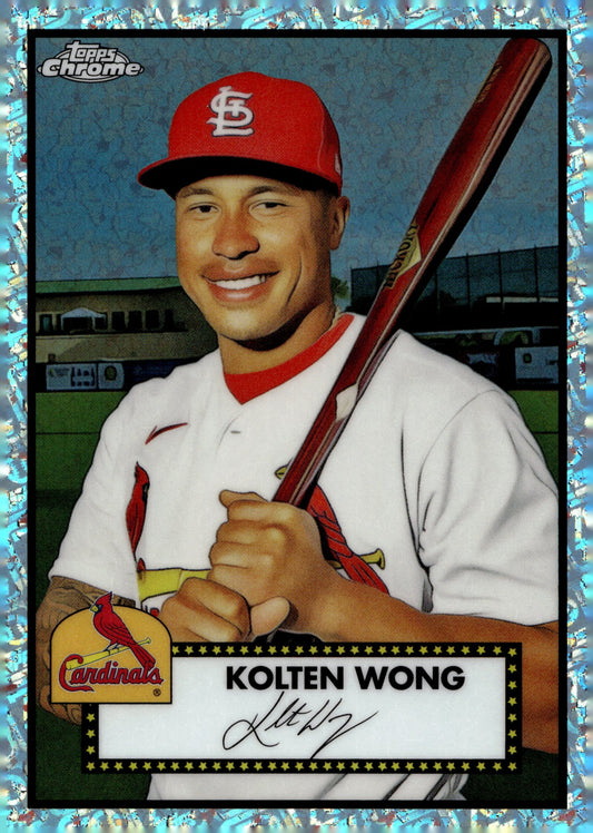 Kolten Wong 2021 Topps Chrome Platinum Logo Mini Diamond Refractor 07/70 #356 - Collector Store LLC