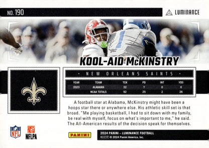 Kool - Aid McKinstry 2024 Panini Luminance RC #190 - Collector Store LLC