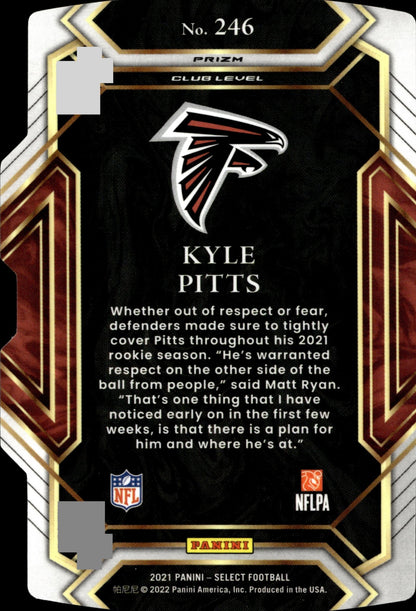 Kyle Pitts 2021 Panini Select Die - Cut Prizm RC #246 - Collector Store LLC