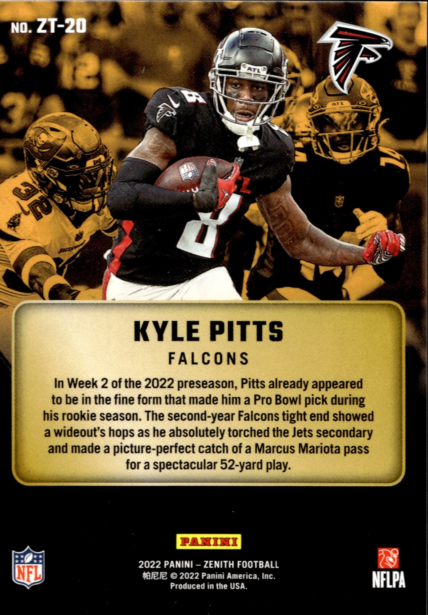 Kyle Pitts 2022 Panini Zenith Z - Team #ZT - 20 - Collector Store LLC