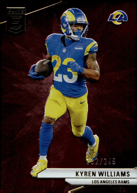 Kyren Williams 2024 Panini Donruss Elite Maroon 232/249 #63 - Collector Store LLC