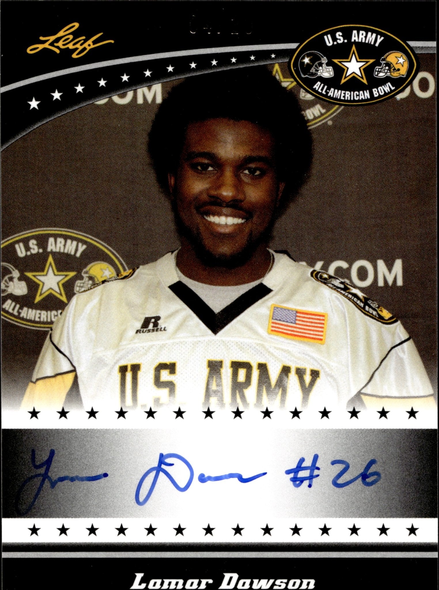 Lamar Dawson 2011 Leaf US Army All American Bowl Auto #TA - LD1 - Collector Store LLC