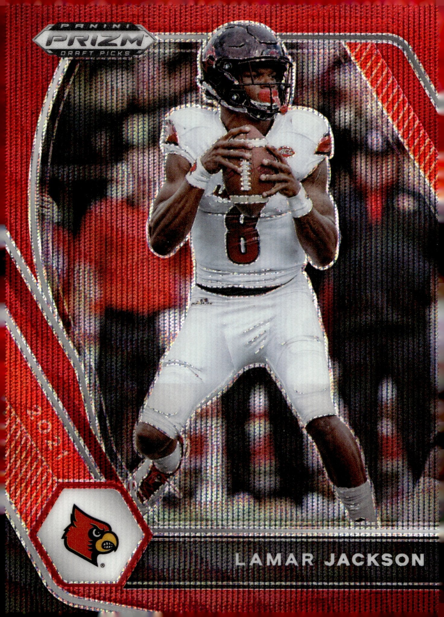 Lamar Jackson 2021 Panini Prizm Draft Picks Red Wave Prizm #26 - Collector Store LLC