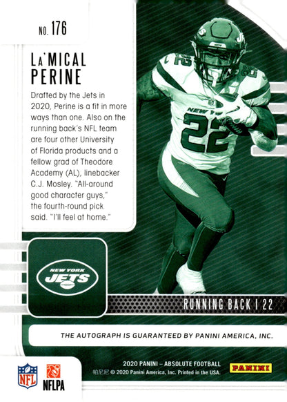 La'Mical Perine 2020 Panini Absolute Spectrum Green RC Auto 19/25 #176 - Collector Store LLC