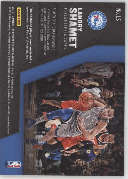 Landry Shamet 2018 - 19 Panini Player of the Day Swatch #LS - Collector Store LLC