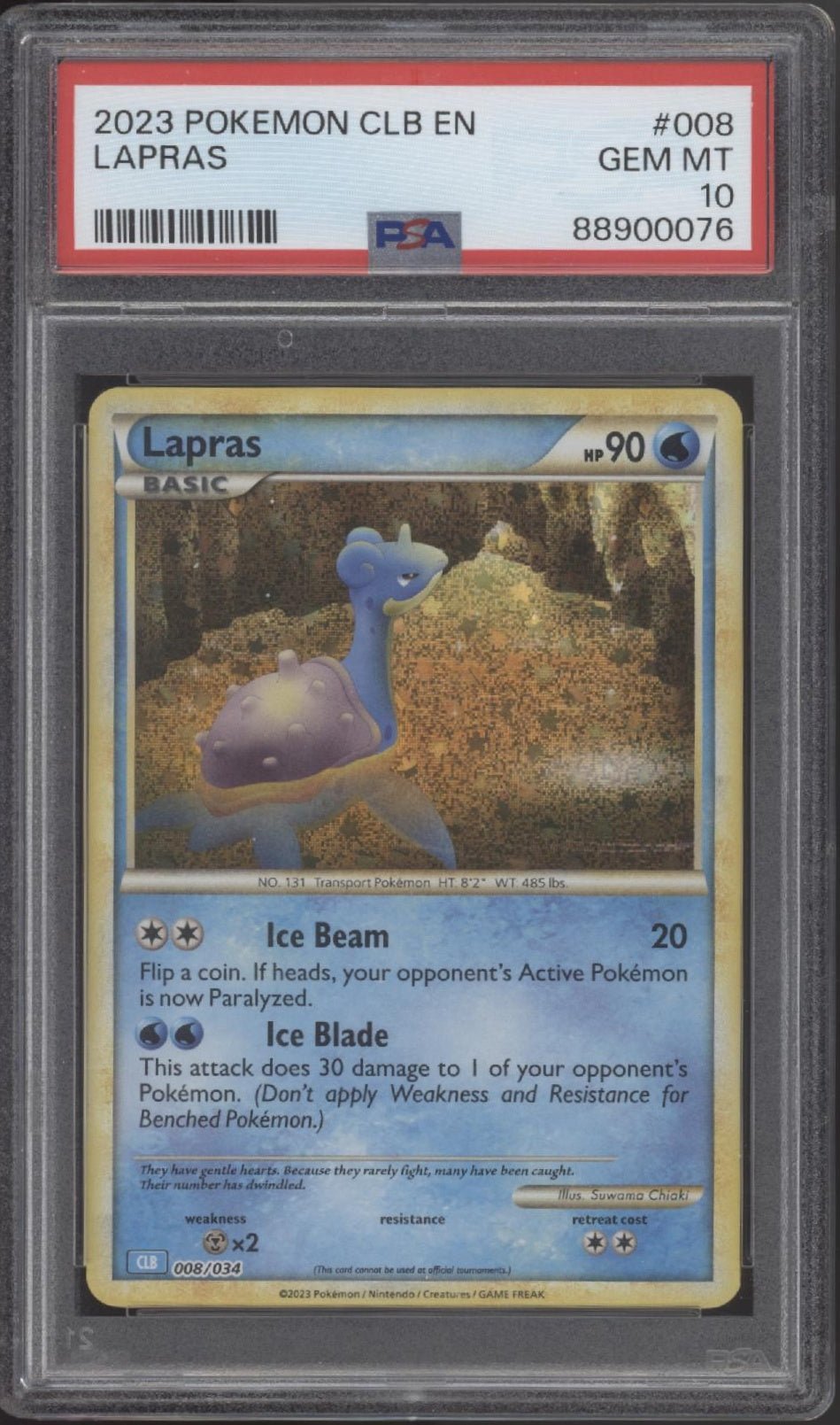 Lapras Pokemon Celebrations #008 PSA 10 - Collector Store LLC