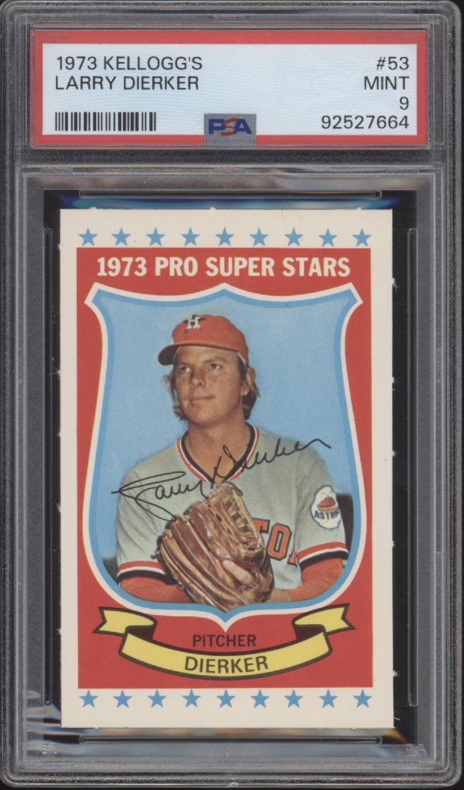 Larry Dierker 1973 Kellogg's #53 PSA 9 | Collector Store LLC