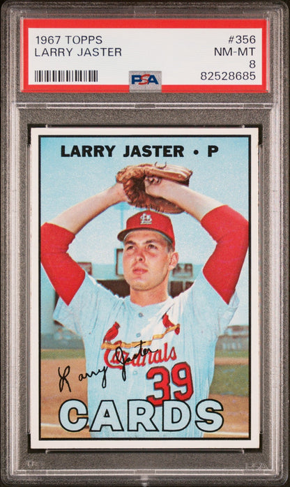 Larry Jaster 1967 Topps #356 PSA 8 - Collector Store LLC