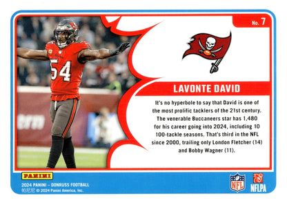 Lavonte David 2024 Panini Donruss Action All Pros #7 - Collector Store LLC