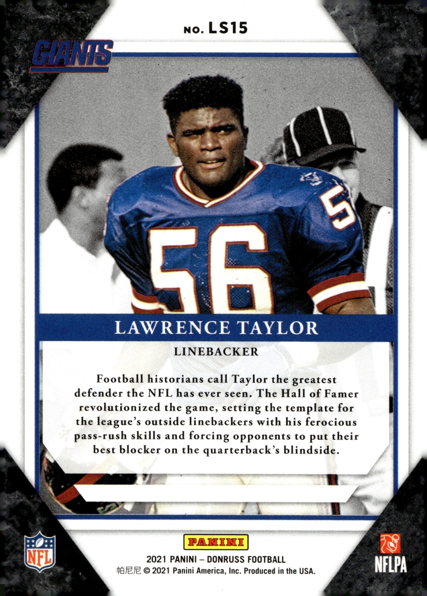 Lawrence Taylor 2021 Panini Donruss Legends Series #LS15 - Collector Store LLC