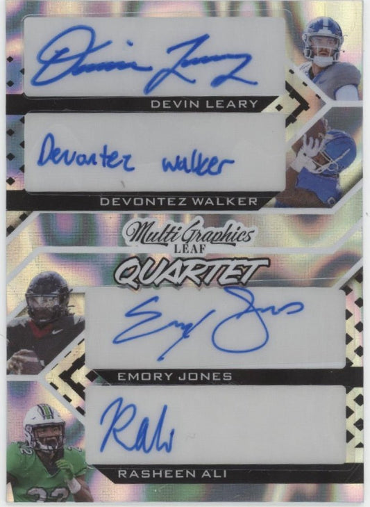 Leary / Walker / Jones / Ali 2024 Leaf Multi Graphics Quartet Autos 8/10 MQ - 16 - Collector Store LLC