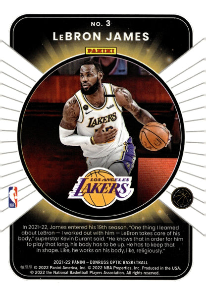 LeBron James 2021 - 22 Panini Donruss Optic Winner Stays #3 - Collector Store LLC