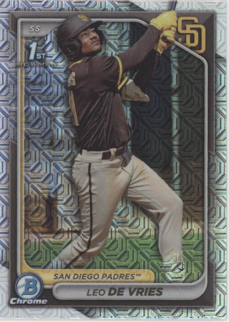 Leo De Vries 2024 Bowman Chrome Mojo Refractor #BCP - 179 #2 - Collector Store LLC