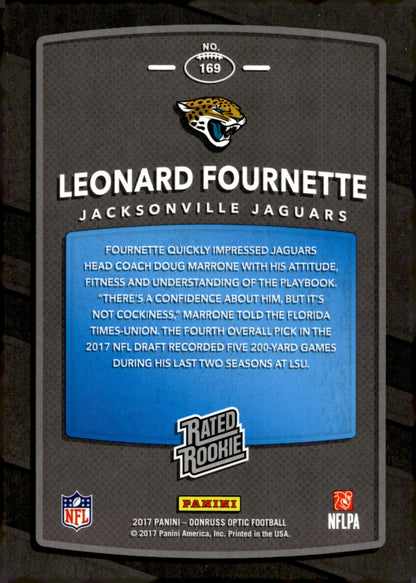 Leonard Fournette 2017 Panini Donruss Optic Rated Rookie RC #169 - Collector Store LLC
