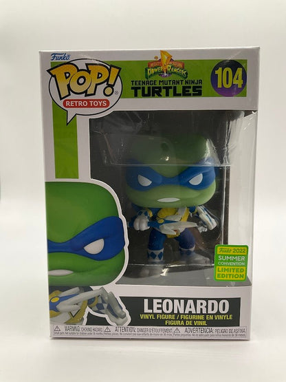 Leonardo Funko Pop! Power Rangers x TMNT #104 2022 Summer Convention - Collector Store LLC