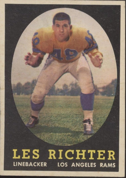 Les Richter 1958 Topps #105 Los Angeles Rams EX - Collector Store LLC