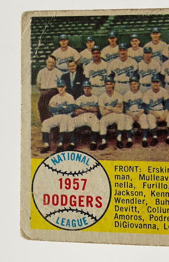 Los Angeles Dodgers 1958 Topps Team Card #71 GD - Collector Store LLC