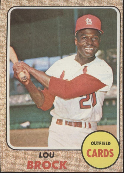 Lou Brock 1968 Topps #520 St. Louis Cardinals EX - Collector Store LLC