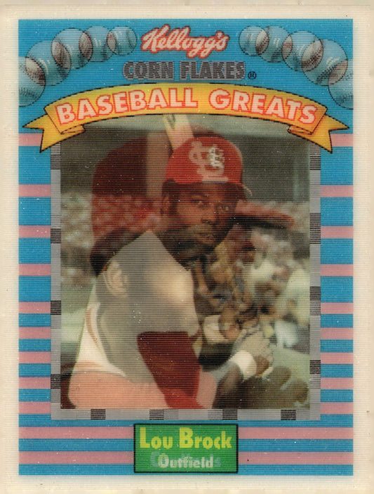 Lou Brock 1991 Kellogg's Baseball Greats #10 - Collector Store LLC