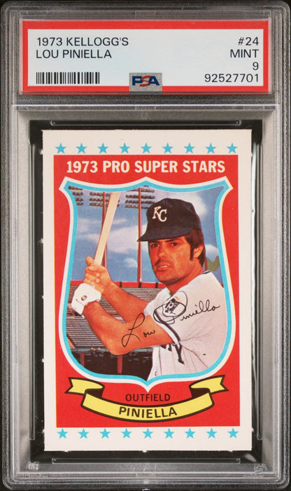 Lou Piniella 1973 Kellogg's #24 PSA 9 - Collector Store LLC