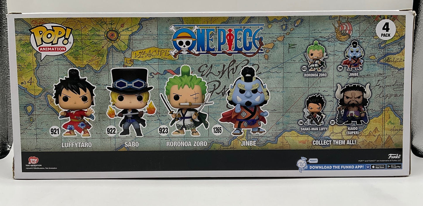 Luffytaro / Sabo / Roronoa Zoro / Jinbe Funko Pop One Piece 4 Pack GITD GameStop - Collector Store LLC