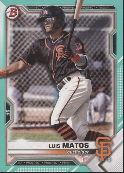 Luis Matos 2022 Bowman Prospects Aqua 144/199 #BD - 5 - Collector Store LLC