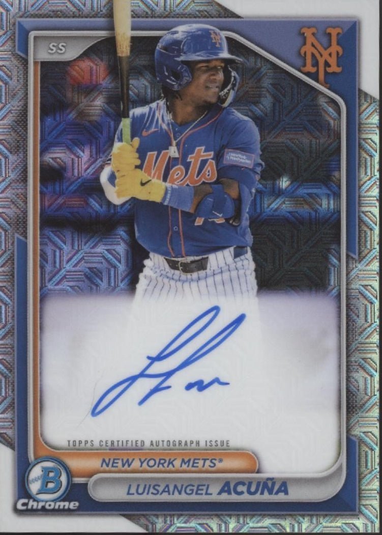 Luisangel Acuna 2024 Bowman Chrome Mojo Refractor Auto #BMA - LA - Collector Store LLC