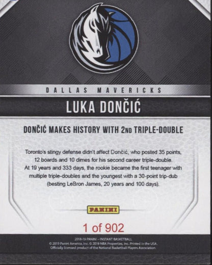 Luka Doncic 2018 - 19 Panini Instant RC 1/902 #92 - Collector Store LLC