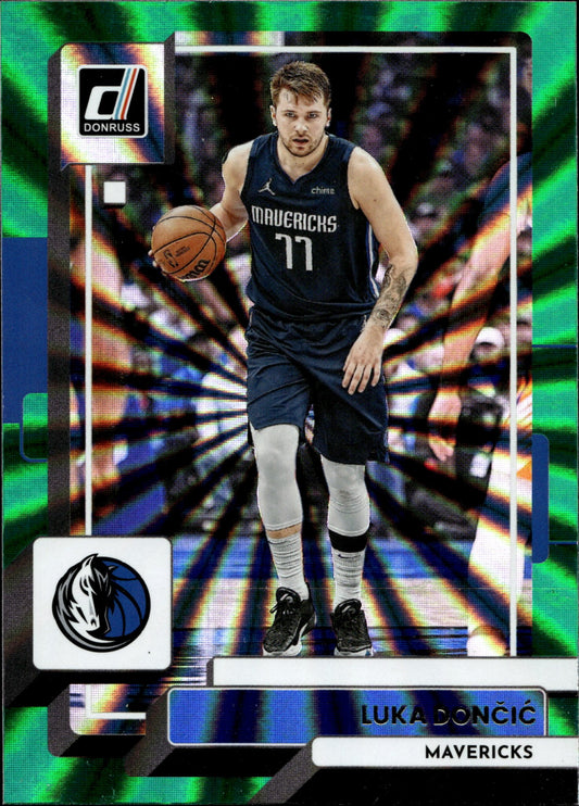 Luka Doncic 2022 - 23 Panini Donruss Green Laser Holo #143 - Collector Store LLC