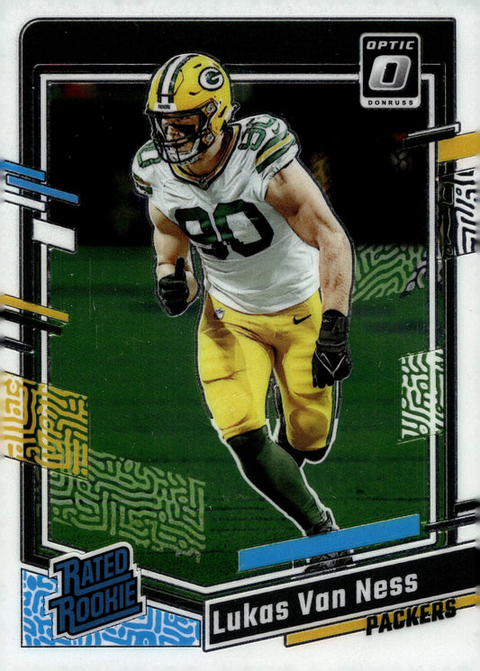 Lukas Van Ness 2023 Panini Donruss Optic Rated Rookie RC #240 - Collector Store LLC