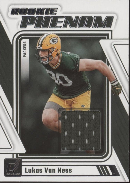 Lukas Van Ness 2023 Panini Donruss Rookie Phenom Swatch #RPJ - LVN - Collector Store LLC