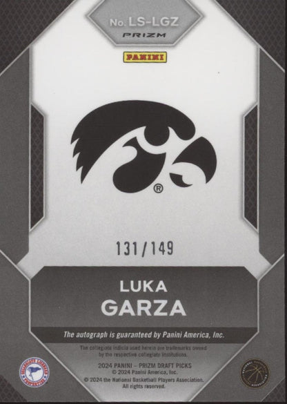 Luke Garza 2024 Panini Prizm Draft Picks Legacy Blue Prizm Auto 131/149 - Collector Store LLC