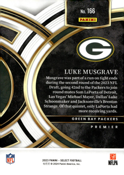 Luke Musgrave 2023 Panini Select RC #166 - Collector Store LLC