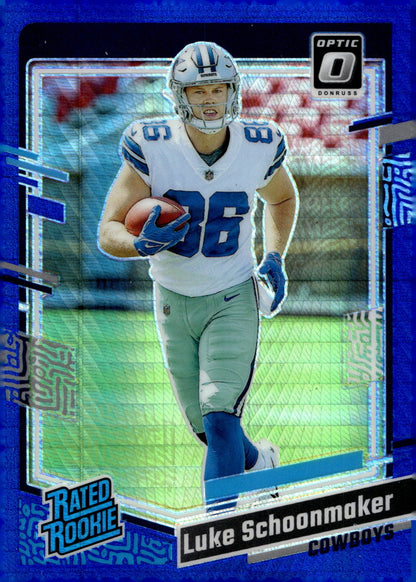 Luke Schoonmaker 2023 Donruss Optic Rated Rookie Blue Prism Prizm RC #227 - Collector Store LLC