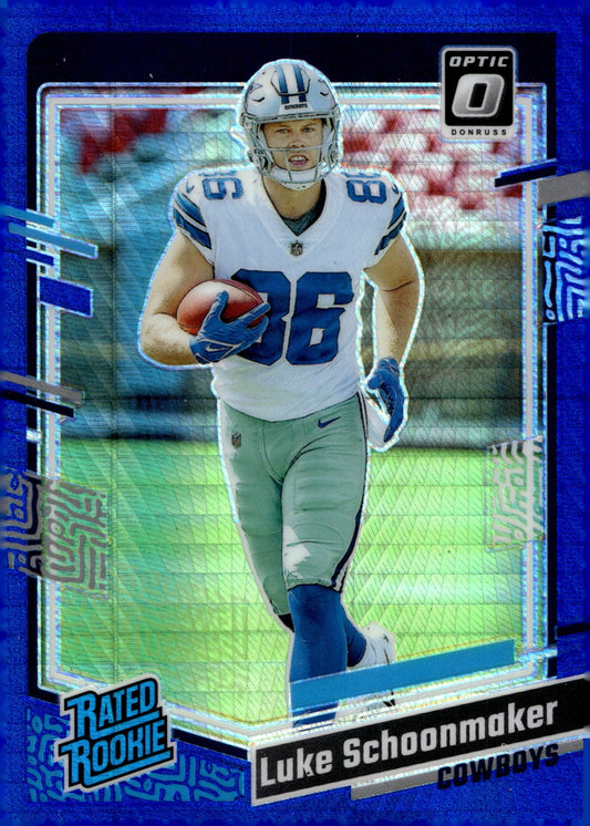 Luke Schoonmaker 2023 Donruss Optic Rated Rookie Blue Prism Prizm RC #227 - Collector Store LLC