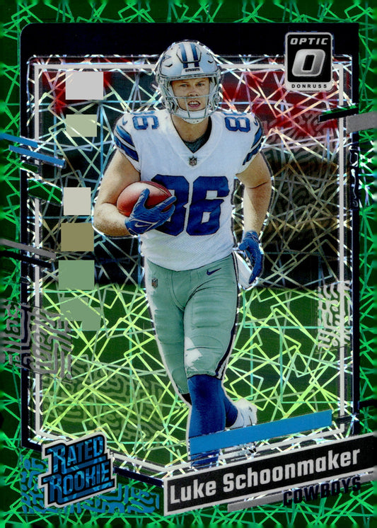Luke Schoonmaker 2023 Donruss Optic Rated Rookie Green Lazer Prizm RC #227 - Collector Store LLC