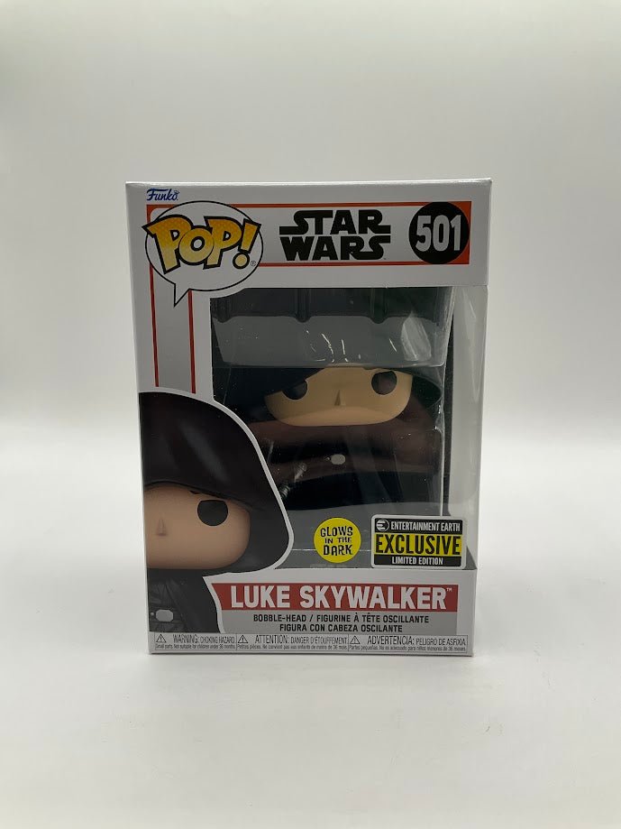 Luke Skywalker Funko Pop! Star Wars #501 GITD Entertainment Exclusive - Collector Store LLC