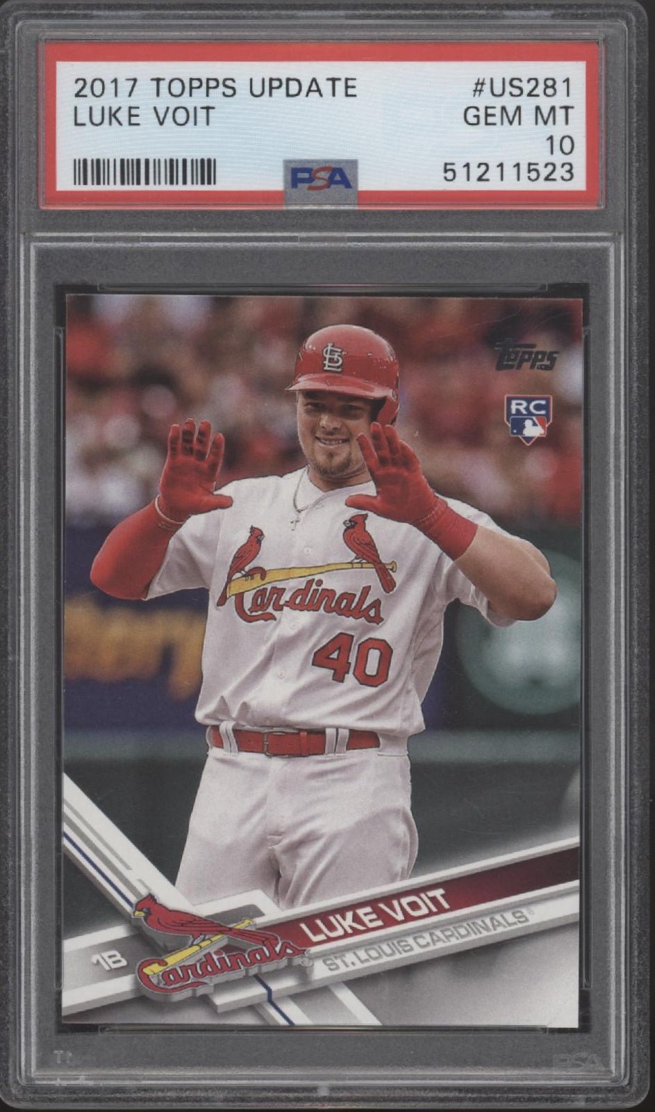 Luke Voit 2017 Topps Update Series RC #US281 PSA 10 - Collector Store LLC