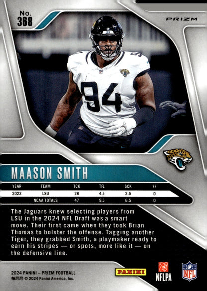 Maason Smith 2024 Panini Prizm Orange Lazer Prizm RC #368 #2 - Collector Store LLC